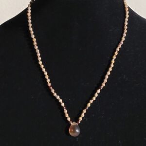 Lovely Natural Picture Jasper and Flourite Teardrop Pendant